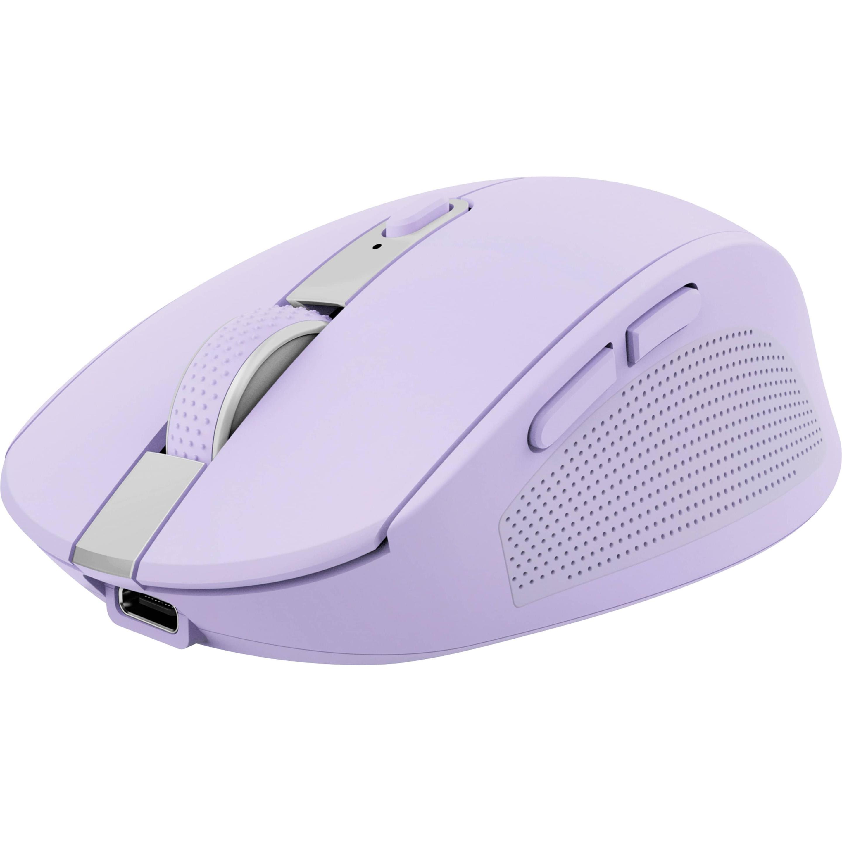 Trust Ozaa Compact Wireless (Kabellos), Maus, Violett