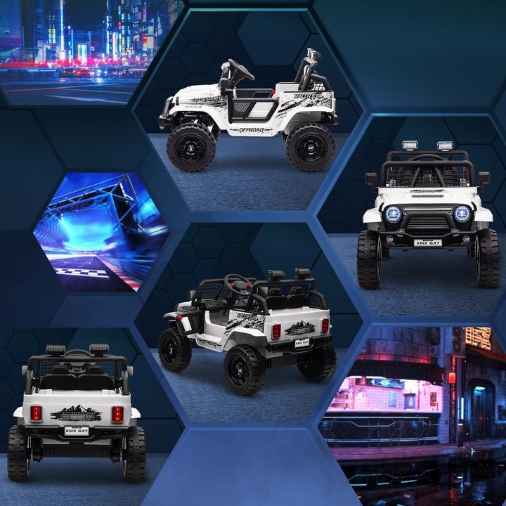 Produktbild Aiyaplay Kinder Elektroauto Kunststoff, Metall Weiss (12 V)