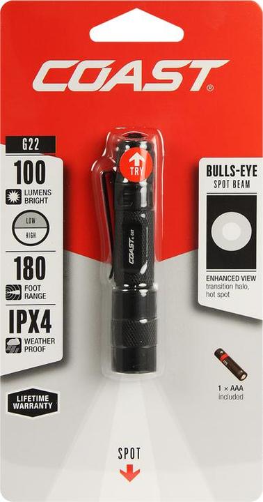 Actual product image Coast Torch G22 100 lumen (10.30 cm, 100 lm)
