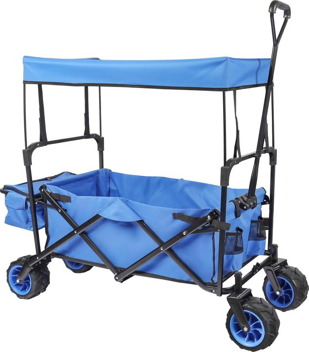 Toboli Bollerwagen pliable avec toit solaire Bollerwagen pliable
