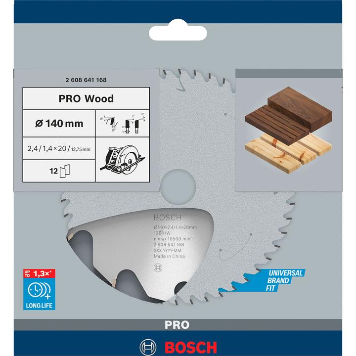 Actual product image Bosch Professional Zubehör PRO Wood circular saw blade, 140 x 2.4 x 20 mm
