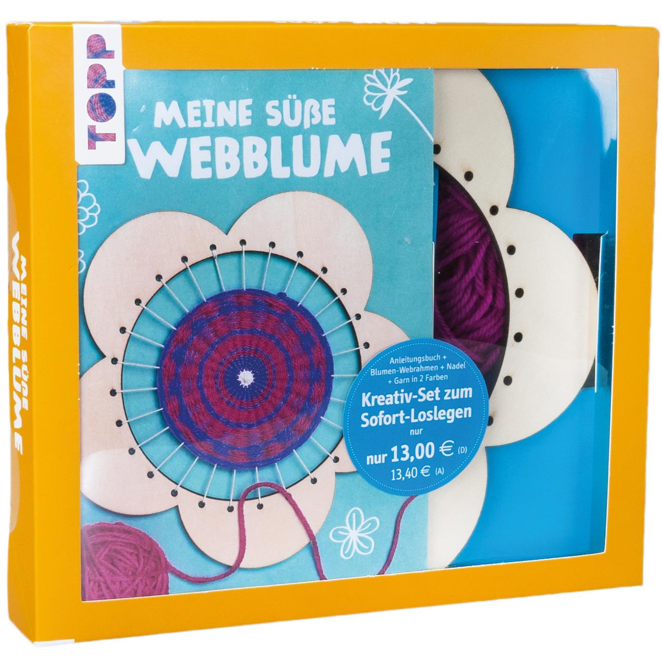 Frech Kreativ-Set Meine süsse Webblume (Buch + Material), Handarbeitsset