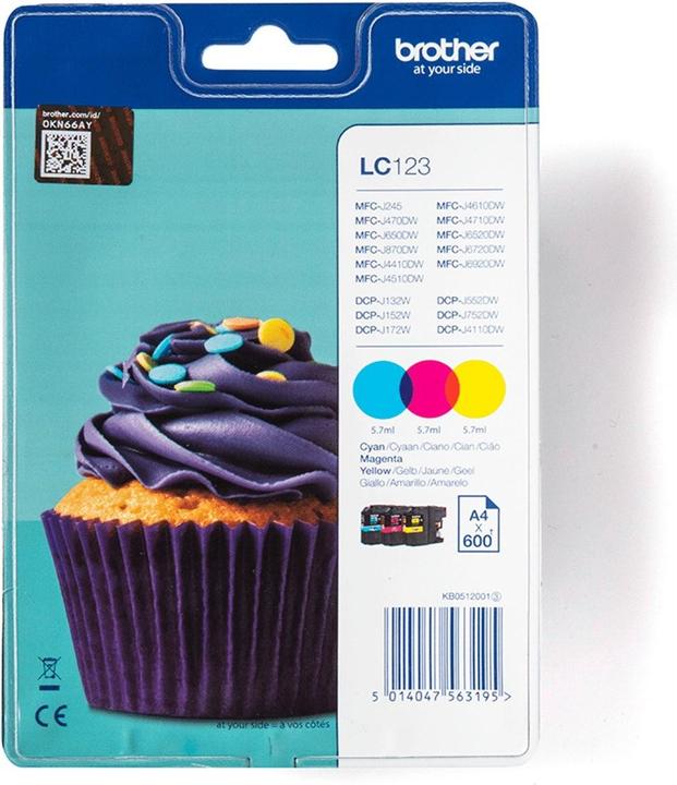 Immagine prodotto Brother LC-123 Rainbow Pack (C, M, Y)