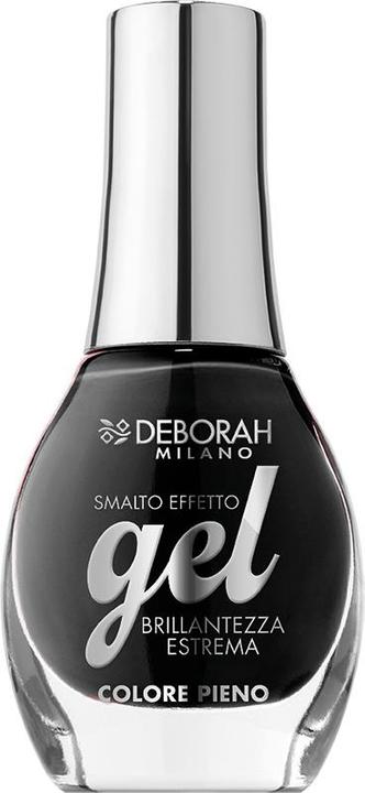 Produktbild Deborah Milano Gel Effect Nail Enamel 110 Black 8.5 ml (110 Black, Gel-Effekt Nagellack)