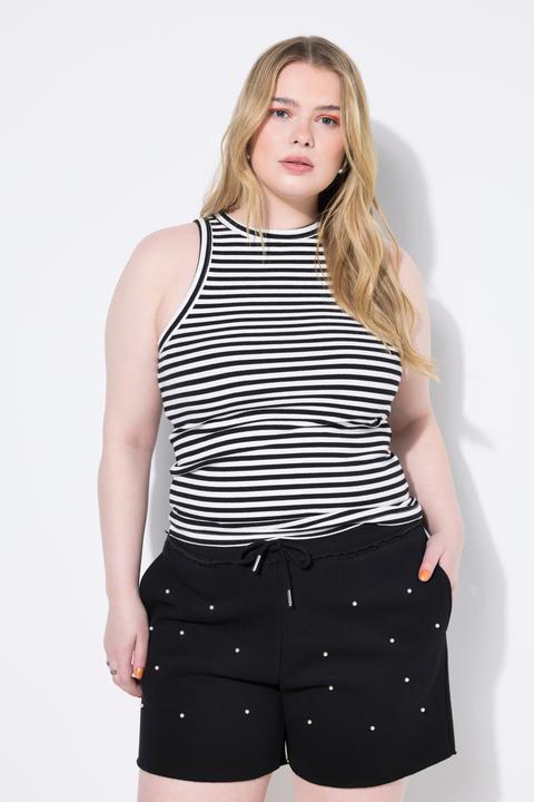 Image du produit Studio Untold Débardeur coupe Slim Shape, jersey côtelé à rayures (58)