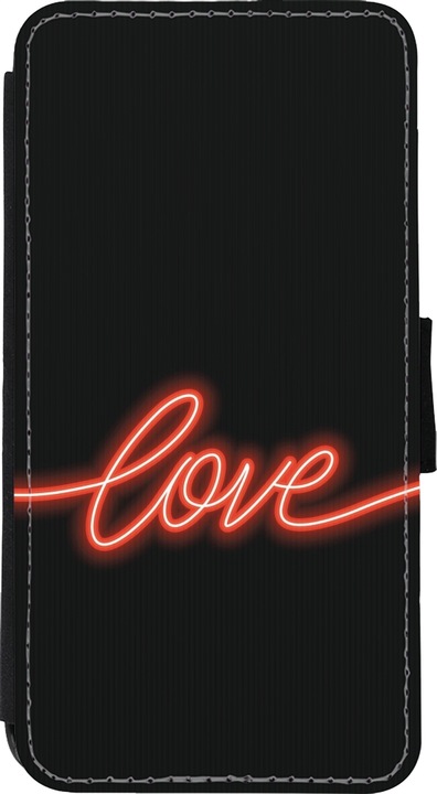 Actual product image PhoneLook Coque Wallet noir Valentine 2023 neon love (Apple iPhone XS Max)