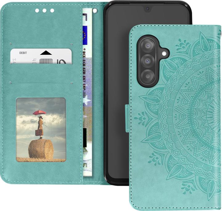Actual product image Avizar Etui Mandala-Blumen für Samsung A26 Portemonnaie mit Handschlaufe (Samsung Galaxy A26)