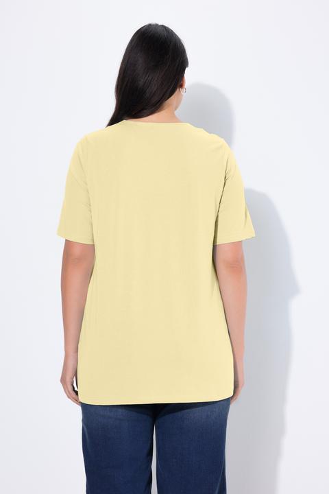 Actual product image Ulla Popken Essential Notch Neck Stretch Tee (54)