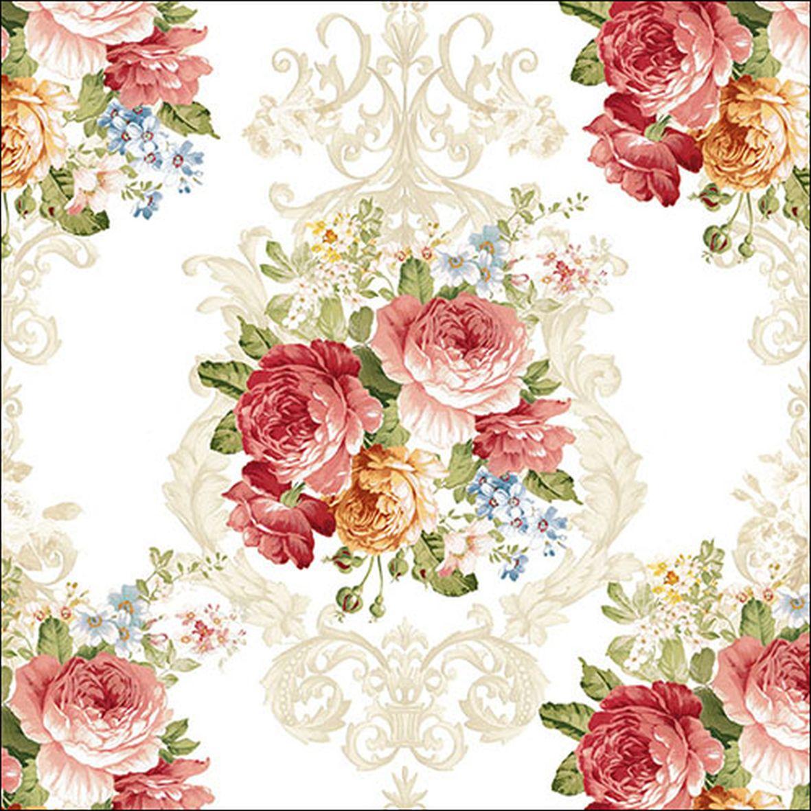 Ambiente, Servietten, Serviette "Sara" cream 25 x 25 cm 20er Packung (20 x, 25 x 25 cm)