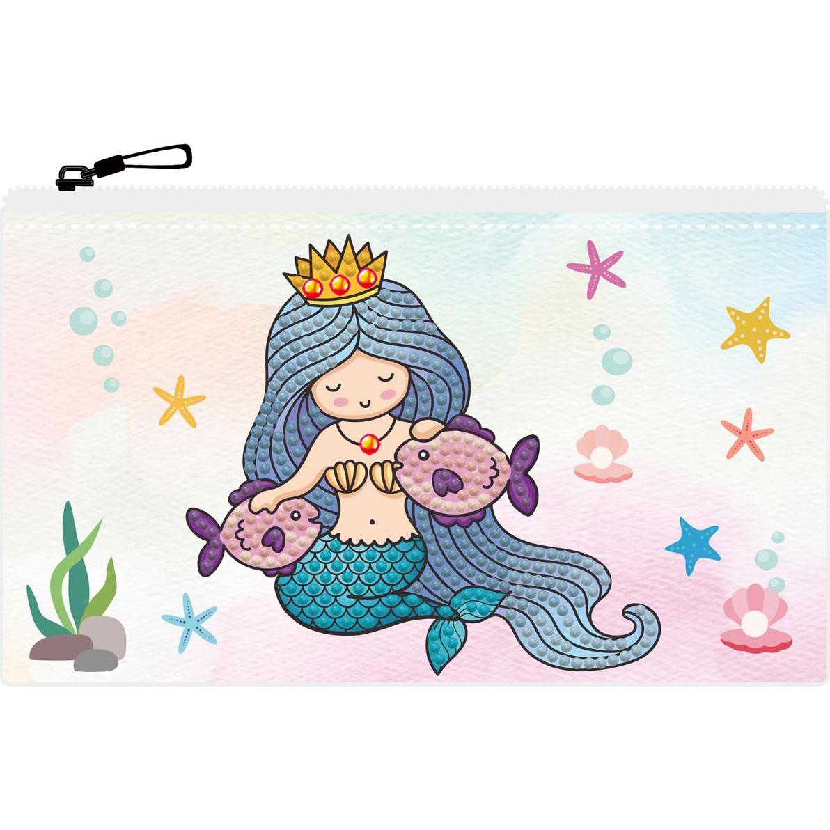 Diamond Dotz DOTZIES Original Diamond Painting Mäppchen „Mer Princess“ 21,5 x 14 cm, DIY Kreativset mit Diamant
