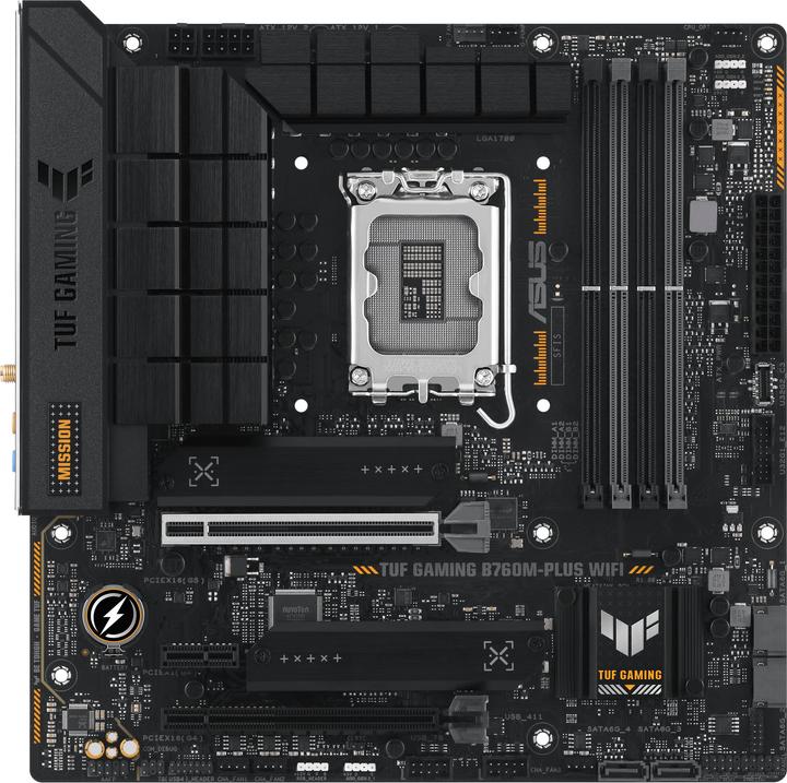 Actual product image ASUS TUF GAMING B760M-PLUS WIFI (LGA 1700, Intel B760, mATX)
