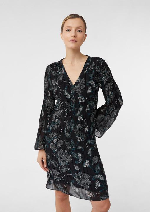 Image du produit Comma Kleid Blusenkleid in Plissee-Optik (36)