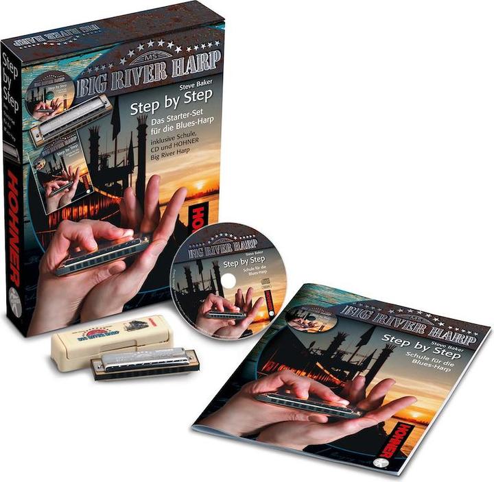 Produktbild Hohner Step by Step / Blues Lern-Pack (Italienisch) (Mundharmonika, Diatonisch, C-Dur)