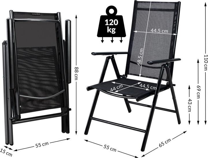 Immagine prodotto Casaria Set di 4 sedie da giardino