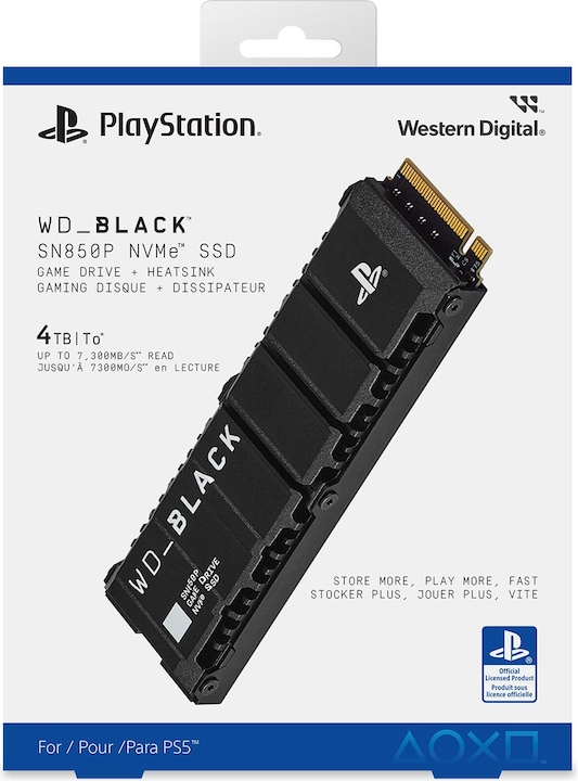 Produktbild WD Black SN850P mit Heatsink für PS5 (1000 GB, M.2 2280)