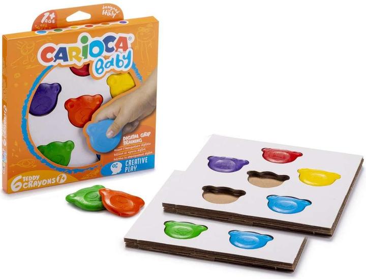 Actual product image Carioca Misiak Baby Crayons 6 Colours (6x)