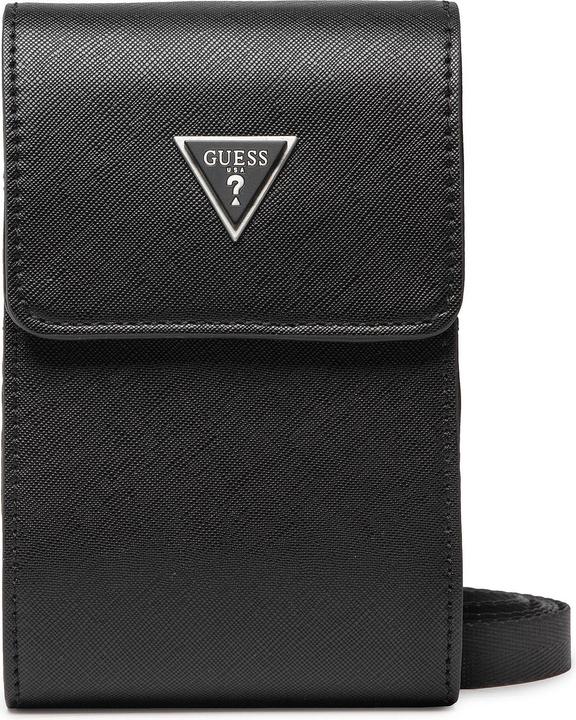 Actual product image Guess Synthetic Leather, Badge Holder, Textile Crossbody Bag, Black