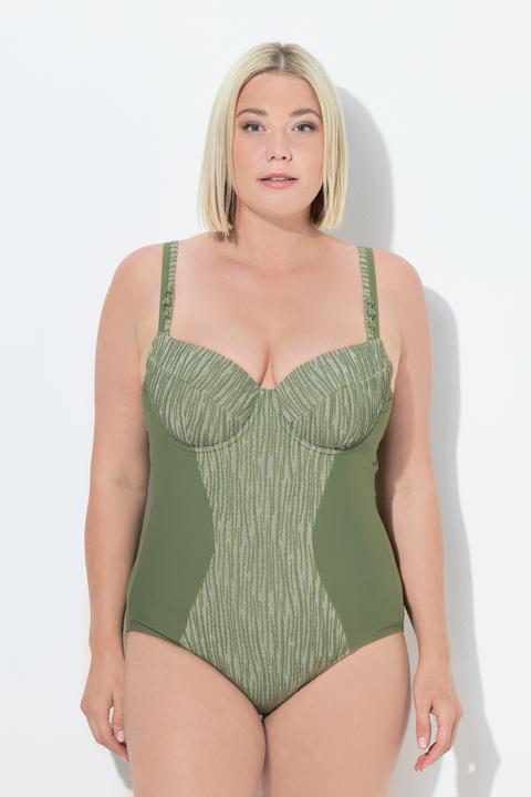 Image du produit Ulla Popken Maillot de bain à bonnets souples et armatures, bretelles réglables, matière recyclée (48)