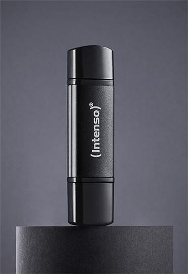 Actual product image Intenso USB Stick Flex Line 32GB USB 3.2 GEN 1X1 Black (32 GB, USB-A, USB-C)