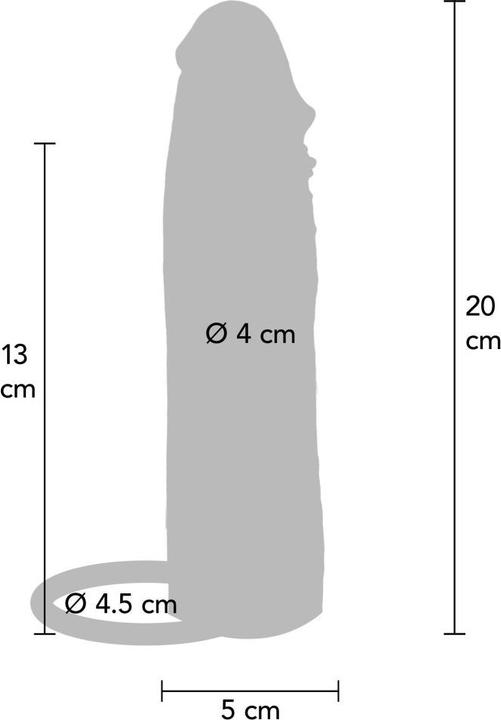 Productafbeelding ToyJoy Hydrated Skin Penis Silicone Sleeve Vibrating 20 cm