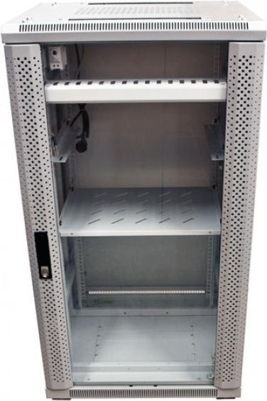 Allnet 19 cabinet 32U W600 / D600mm *light grey* SNB series glass door (32 RU, 19 inch rack)