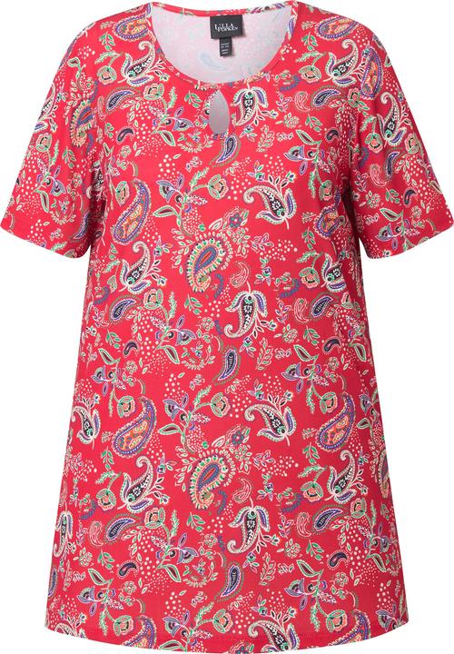 Immagine prodotto Ulla Popken Maglia dal taglio lungo e svasato con apertura, scollo a girocollo e mezze maniche (56)