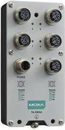 Image du produit Moxa EN 50155 unmanaged Ethernet Switch mit 5 10100BaseT(X) Ports, M12 Stecker, si