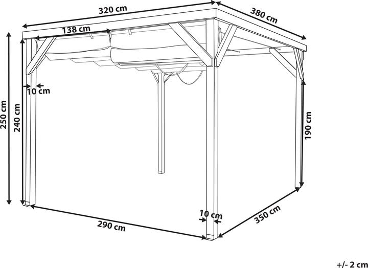 Actual product image Beliani Villarosa (380 cm, 320 cm)