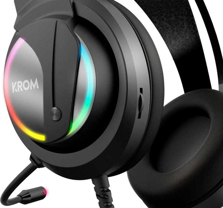 Actual product image Krom Kappa Headphones Wired Headband Gaming Black (NXKAPPA) (Cable)