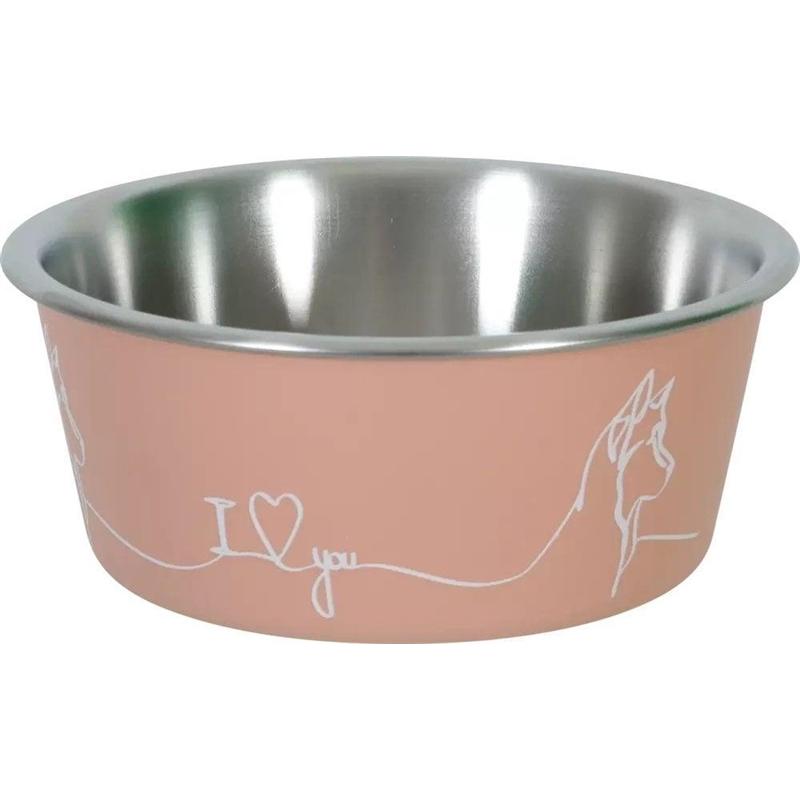 Meilleurs prix pour Ecuelle Antidérapante Rose Pour Chiens Love Dog 1700 Ml