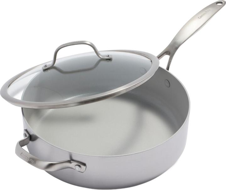 Productafbeelding Greenpan Venice Pro Evershine met deksel (Braadpan + kasserol, Steelpan, Roestvrij staal, 28 x 8 cm)