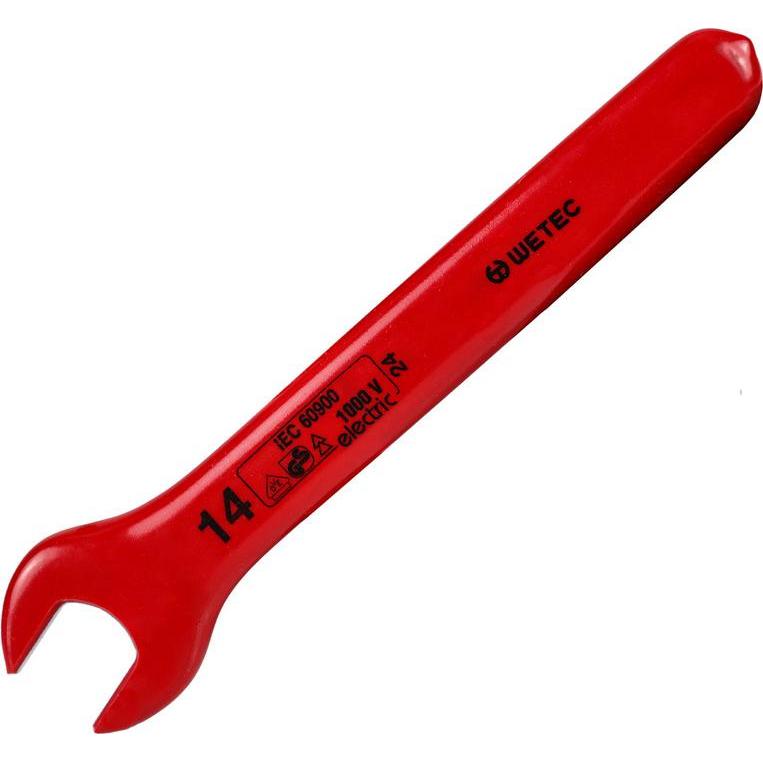 Wetec, Schraubenschlüssel, Einmaulschlüssel, DIN 7446, tauchisoliert, Schlüsselweite 14 mm, 1.000V/VDE/GS (14 mm)