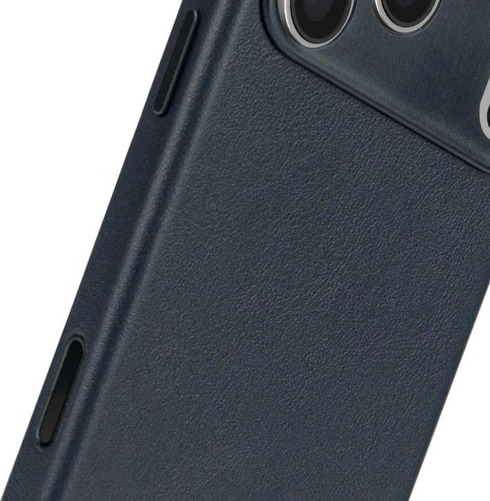 Productafbeelding Decoded Leather Backcover Apple iPhone 17 Pro Max Navy Shadow (Apple iPhone 17 Pro Max)