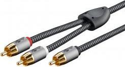 Productafbeelding Goobay Cinch Y-kabel, 10 m, Sharkskin grijs (10 m, RCA)