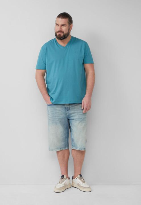 Produktbild S.Oliver T-Shirt Jersey-T-Shirt mit V-Ausschnitt und Logo (5XL)