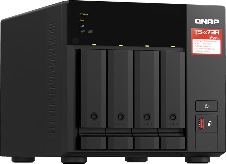 Immagine prodotto QNAP AMD Ryzen Embedded V1500B 2.2GHz NAS Tower - 8GB SO-DIMM DDR4 (1 x 8 GB) - 5GB Flash - Black