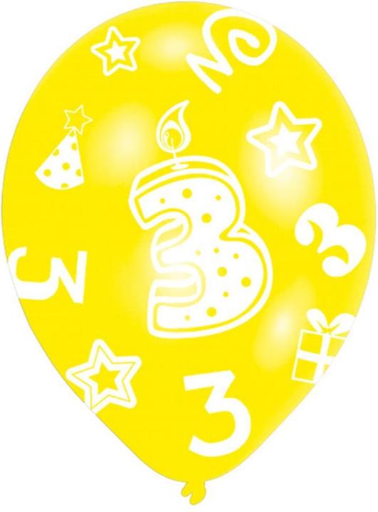 Produktbild Amscan 3 Jahre (6x)