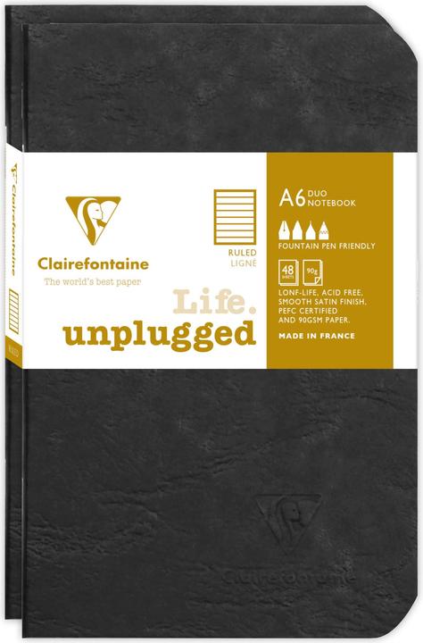 Actual product image Clairefontaine AGE BAG Set 2 booklets (9 x 14 cm, Lined, Soft cover)