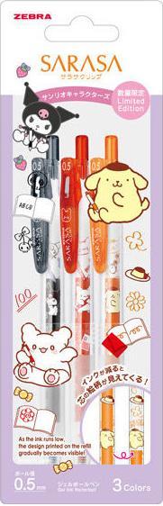 Image du produit Zebra Roller Sarasa Sanrio 3er Set A (3x)