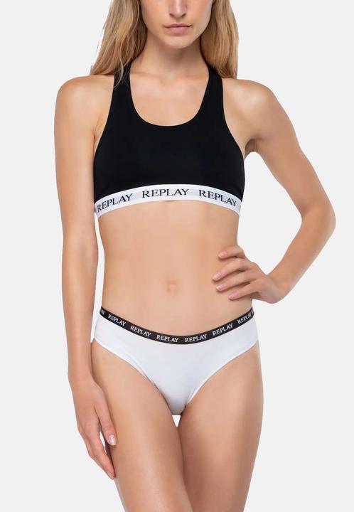 Produktbild Replay Unterhose Damen-Slip mit Logo-Bund 2er Pack (L, 2er Pack)