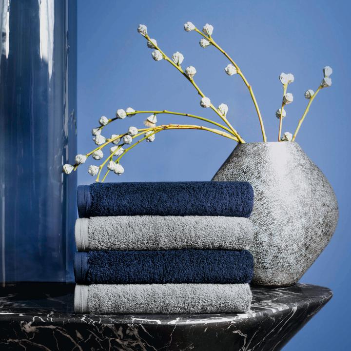 Produktbild Vossen Handtuch Vegan Life Marineblau, 60 x 110 cm (60 x 110 cm)