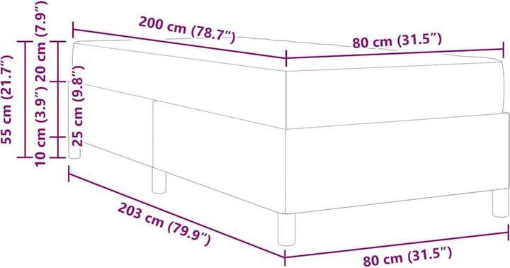 Actual product image vidaXL Boxspringbett (140 x 200)