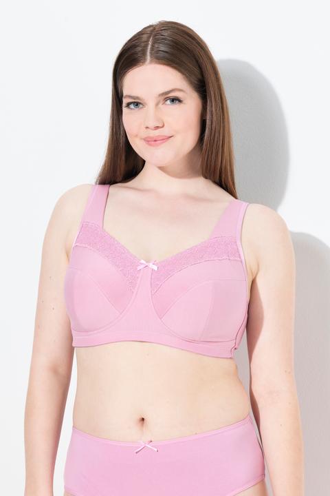 Produktbild Ulla Popken Entlastungs-BH, bügellos, Blüten/Herzspitze, Cup C - H (85 H)