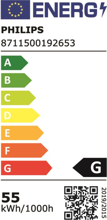 Label énergétique Philips Lampe à décharge (E27, 4400 lm, 1x)