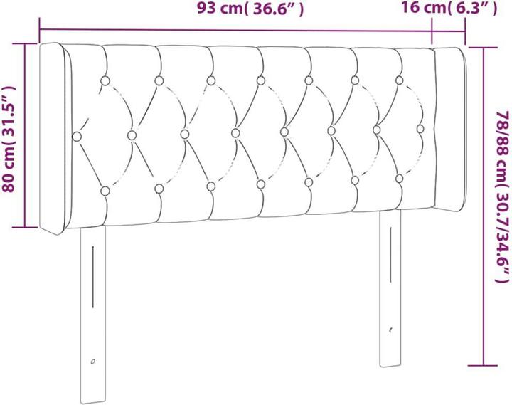Produktbild vidaXL Kopfteil (93 x 16 x 88 cm)