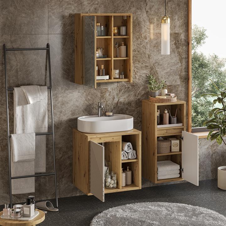 Produktbild Vicco Badmöbel-Set Viola, Artisan-Eiche, 3 Teile