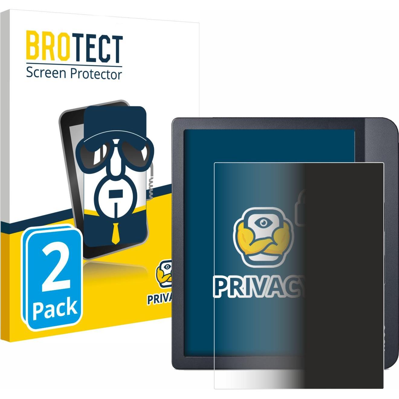 BROTECT Sichtschutzfolie Anti-Spy Privacy Folie Blaulicht-Schutz (Kobo Libra H2O), eReader Zubehör, Blau