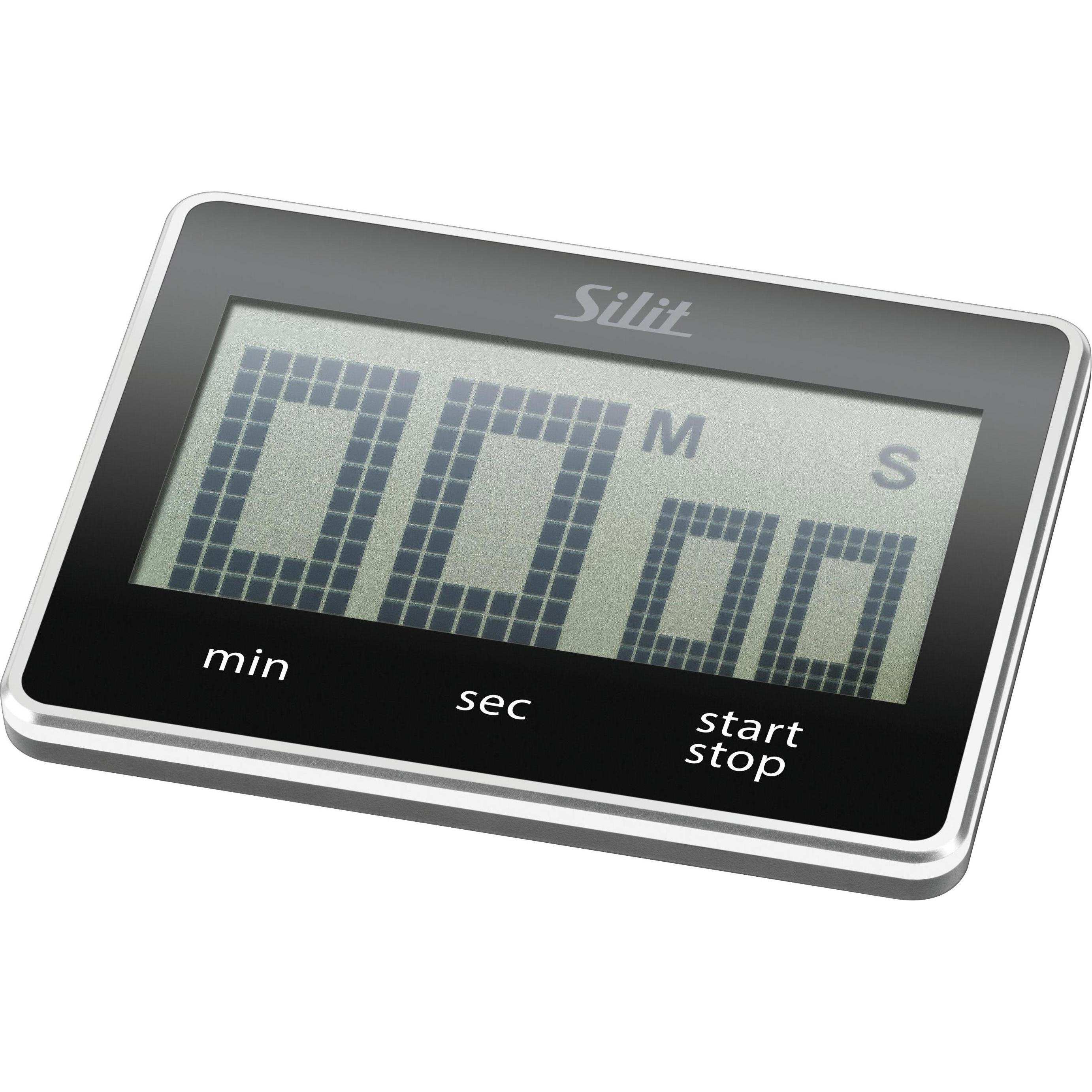Thumbnail - Silit Eieruhr Kurzzeitwecker digital 9x7cm Küchentimer Countdown Timer Attimo, Küchenwecker, Schwarz