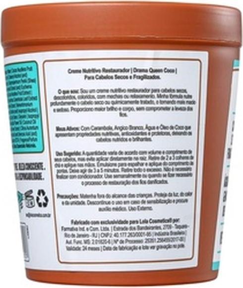Actual product image Lola Cosmetics Lola Drama Queen Coco Mask 230 Gr