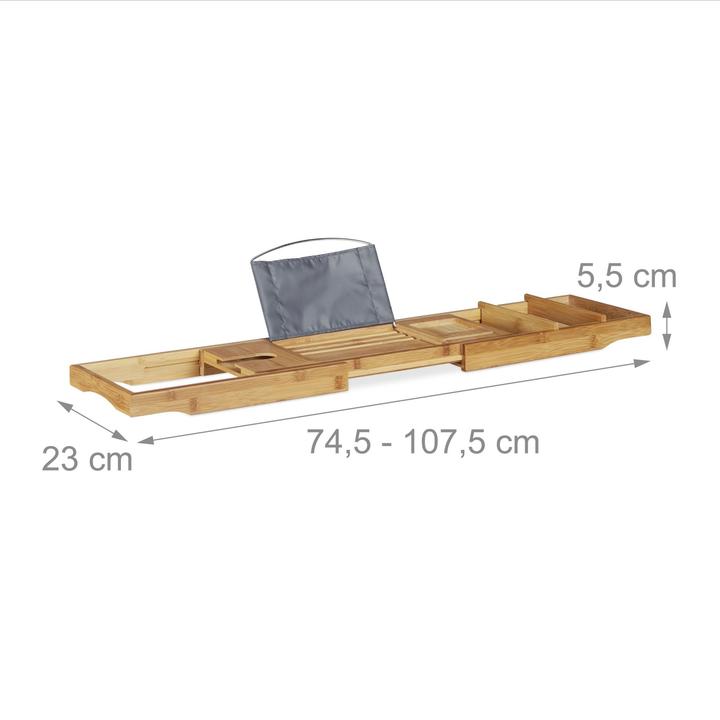 Productafbeelding Relaxdays Bamboe badplank (23 x 108 x 19 cm)